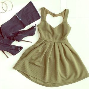 Heart Flared Mini Dress